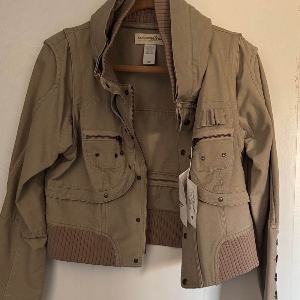 LONDONJEAN Khaki Utility Jacket